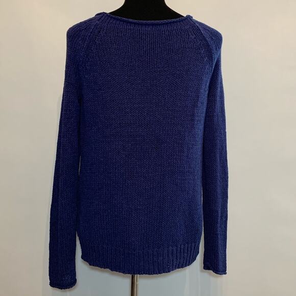 Vince blue crewneck knit ribbed trim sweater size Extra Small XS - Picture 11 of 11